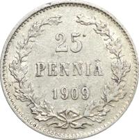 25 пенни 1909 года L Для Финляндии