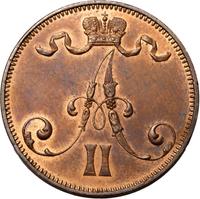 5 пенни 1873 года  Для Финляндии