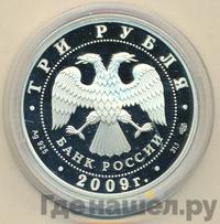 3 рубля 2009 года СПМД