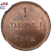 1 пенни 1902 года  Для Финляндии