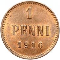1 пенни 1916 года  Для Финляндии