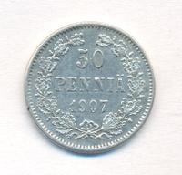 50 пенни 1907 года L Для Финляндии