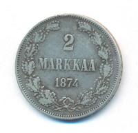 2 марки 1874 года S Для Финляндии