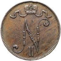 5 пенни 1907 года  Для Финляндии