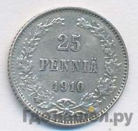 25 пенни 1910 года L Для Финляндии