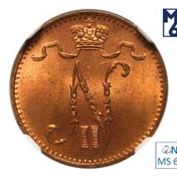 1 пенни 1907 года  Для Финляндии