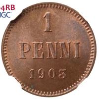 1 пенни 1903 года  Для Финляндии