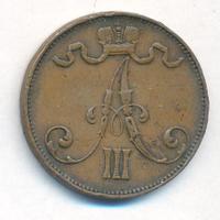 5 пенни 1889 года  Для Финляндии