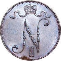 5 пенни 1908 года  Для Финляндии