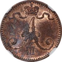 1 пенни 1888 года  Для Финляндии