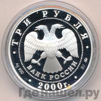 3 рубля 2000 года ММД