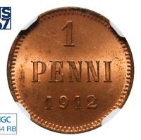 1 пенни 1912 года  Для Финляндии