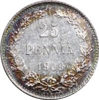 25 пенни 1909 года L Для Финляндии