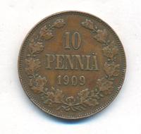 10 пенни 1909 года  Для Финляндии