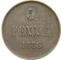 5 пенни 1888 года  Для Финляндии