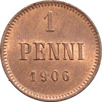 1 пенни 1906 года  Для Финляндии