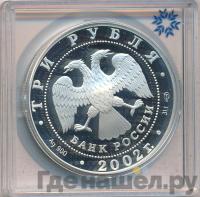 3 рубля 2002 года СПМД