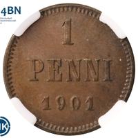 1 пенни 1901 года  Для Финляндии