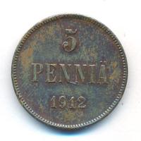 5 пенни 1912 года  Для Финляндии