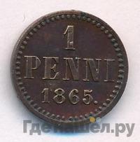 1 пенни 1865 года  Для Финляндии