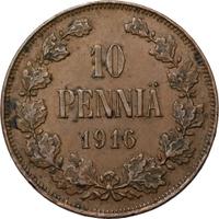 10 пенни 1916 года  Для Финляндии