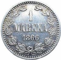 1 марка 1866 года S Для Финляндии