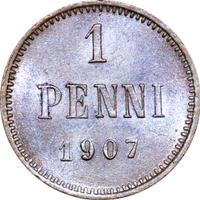 1 пенни 1907 года  Для Финляндии