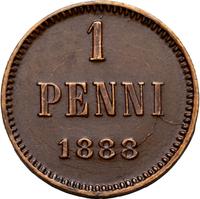 1 пенни 1888 года  Для Финляндии