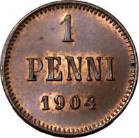 1 пенни 1904 года  Для Финляндии
