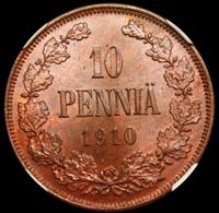 10 пенни 1910 года  Для Финляндии