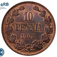 10 пенни 1908 года  Для Финляндии