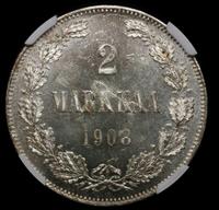 2 марки 1908 года L Для Финляндии