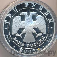 3 рубля 2002 года СПМД