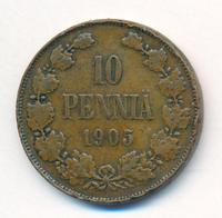 10 пенни 1905 года  Для Финляндии