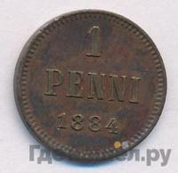 1 пенни 1884 года  Для Финляндии