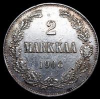 2 марки 1908 года L Для Финляндии