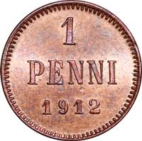 1 пенни 1912 года  Для Финляндии