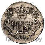 Гривенник 1796 года