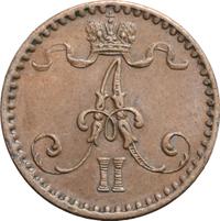 1 пенни 1866 года  Для Финляндии