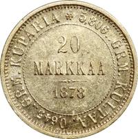 20 марок 1878 года S Для Финляндии