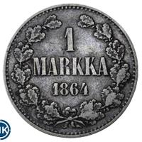 1 марка 1864 года S Для Финляндии