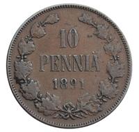 10 пенни 1891 года  Для Финляндии