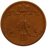 1 пенни 1876 года  Для Финляндии