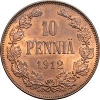 10 пенни 1912 года  Для Финляндии