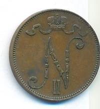 5 пенни 1905 года  Для Финляндии