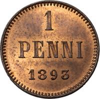 1 пенни 1893 года  Для Финляндии