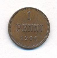 1 пенни 1901 года  Для Финляндии