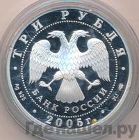 3 рубля 2005 года СПМД