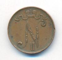 5 пенни 1908 года  Для Финляндии