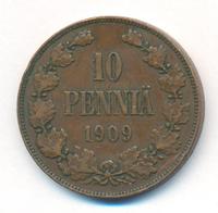 10 пенни 1909 года  Для Финляндии